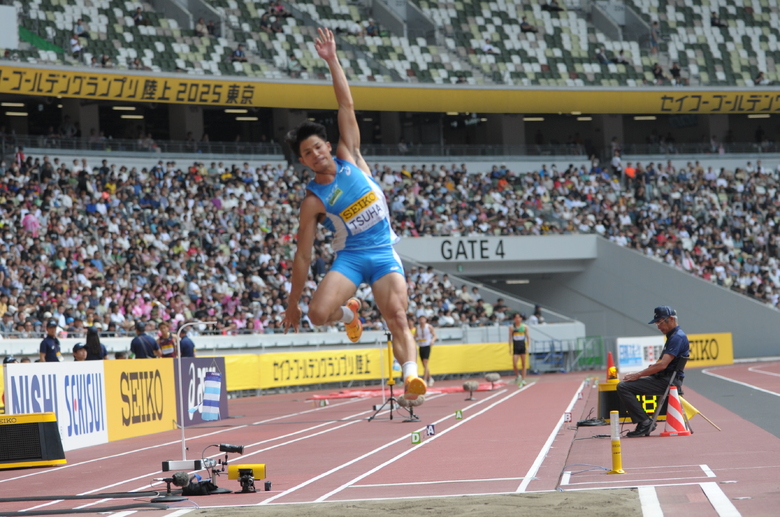 【セイコーGGP】男子 走幅跳：日本人トップは2位・津波響樹