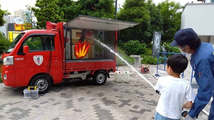 【セイコーGGP】体験型ブースで大会をもっと楽しもう！まちかど消防車 放水体験を実施中！
