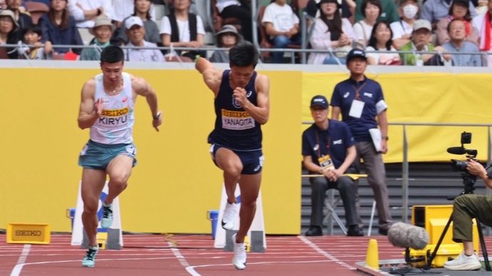 【セイコーGGP】男子 100m Final:栁田 大輝(東洋大)が10.06(+1.1)で優勝