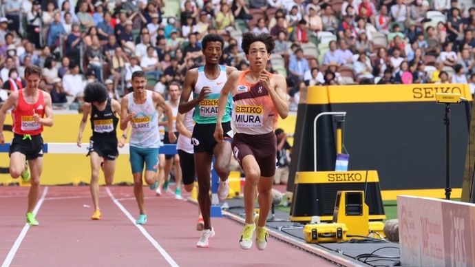 【セイコーGGP】男子 3000m障害物:三浦 龍司(SUBARU)が8:18.96で優勝